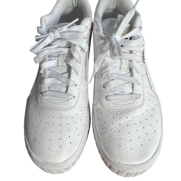 Puma Mayze Stack White Leather Platform Sneakers Sz 11 boxGI - Picture 8 of 9